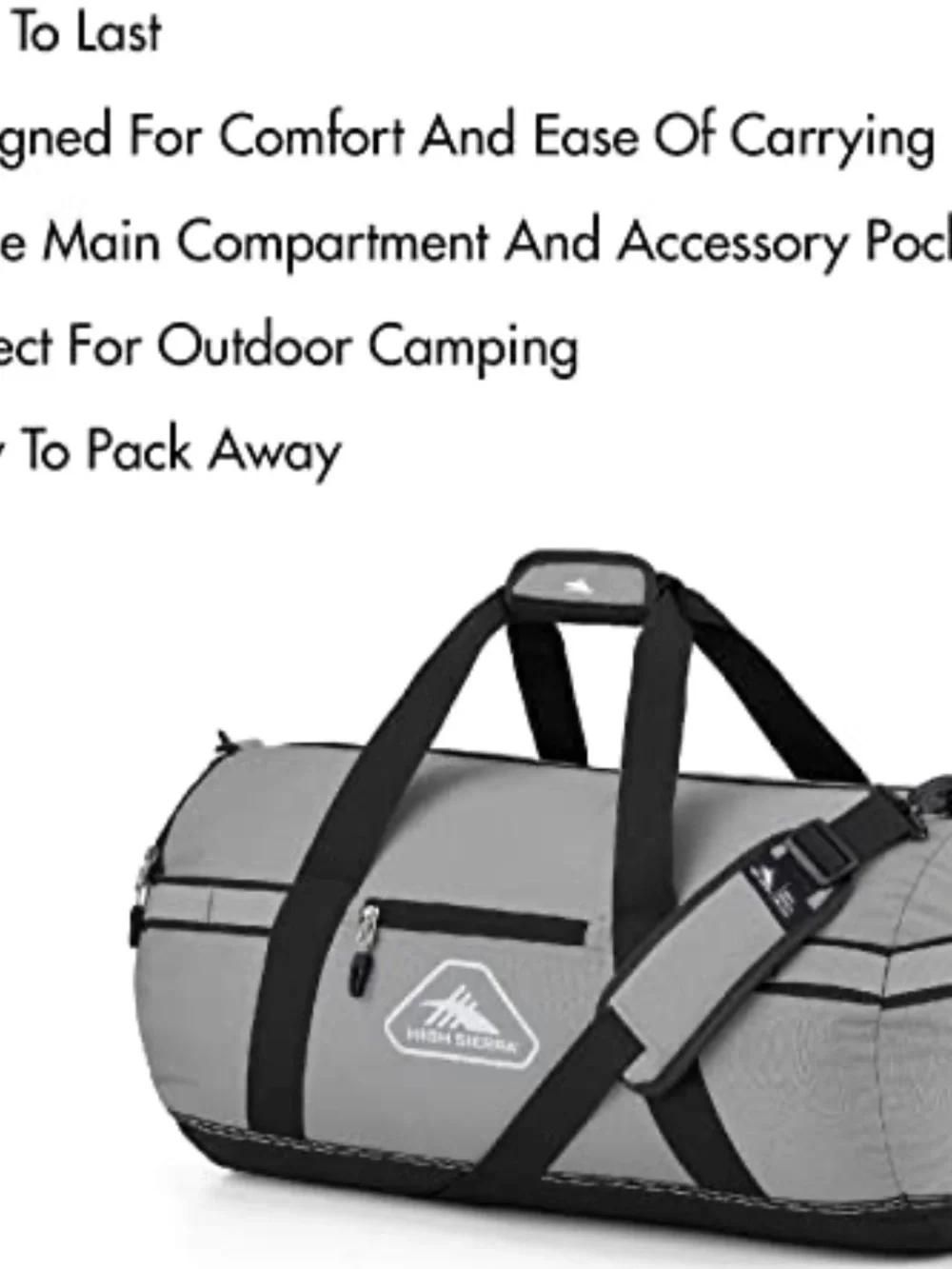 High Sierra Gray 150L Large Round Cargo Duffel - Packable Cover